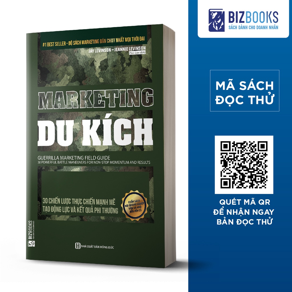 BIZBOOKS - Sách - Marketing Du Kích: 30 Chiến Lược Thực Chiến Mạnh Mẽ Tạo Động Lực Và Kết Quả Phi Thường - 1 BESTSELLER