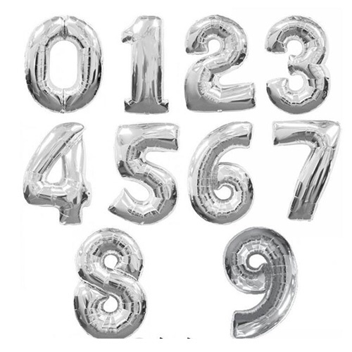 Bong bóng chữ số trang trí