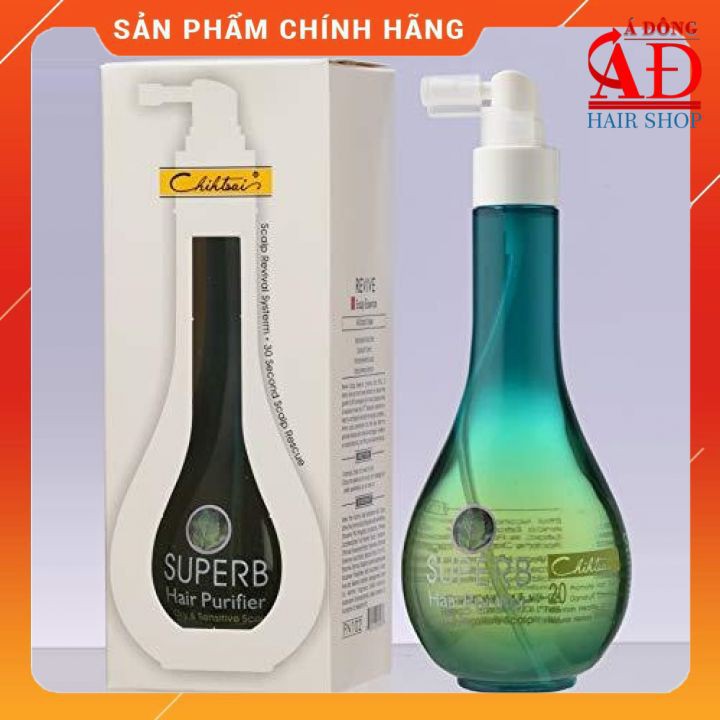 [+Tặng mũ trùm] Tinh dầu hỗ trợ trị gàu, làm mát dịu da đầu Chihtsai No.20 Superb Hair Purifier 250ml