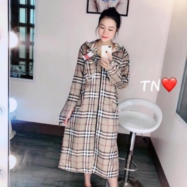 Áo Chống Nắng Kẻ Dáng Dài Hai Lớp Chống Tia UV Siêu Hot + Khẩu Trang Đồng Màu | BigBuy360 - bigbuy360.vn