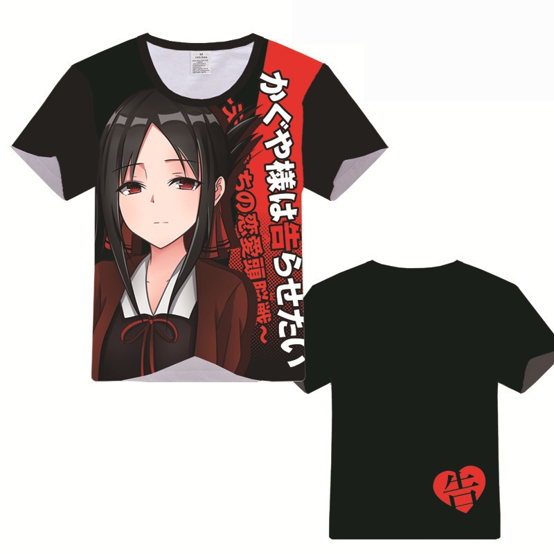 Áo Thun Ngắn Tay In Hình Anime Miss Kaguya Wants Me Confession Cá Tính