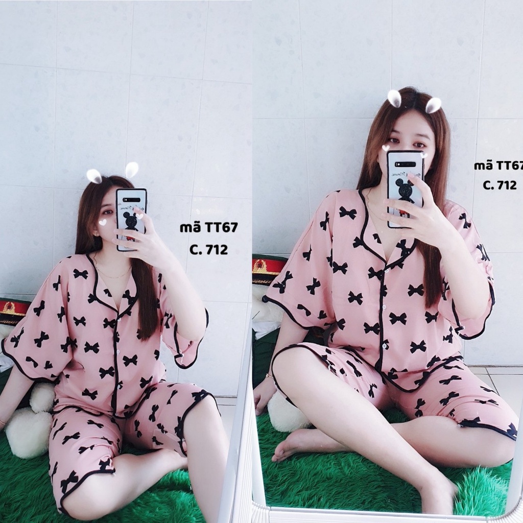TT67 - BỘ PIJAMA QUẦN LỬNG ÁO CÁNH DƠI DƯỚI 63 KG (KÈM HÌNH THẬT 100% ) | BigBuy360 - bigbuy360.vn