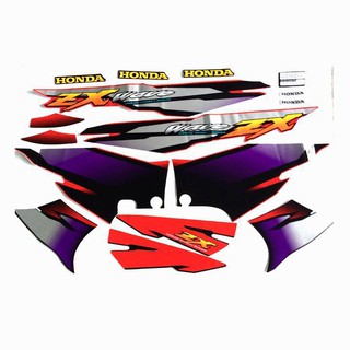 BỘ TEM XE WAVE ZX ĐỎ