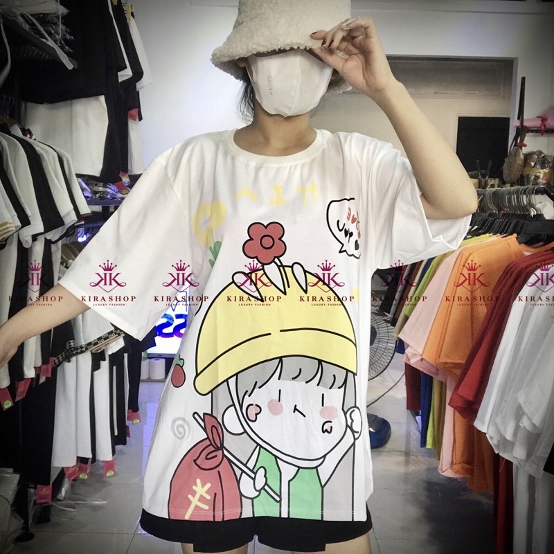 Áo thun tay lỡ cổ tròn unisex nam nữ freesize chất thun pha su in lụa | Áo thun tay lỡ uniex | Xưởng chuyên sỉ TEEHAO