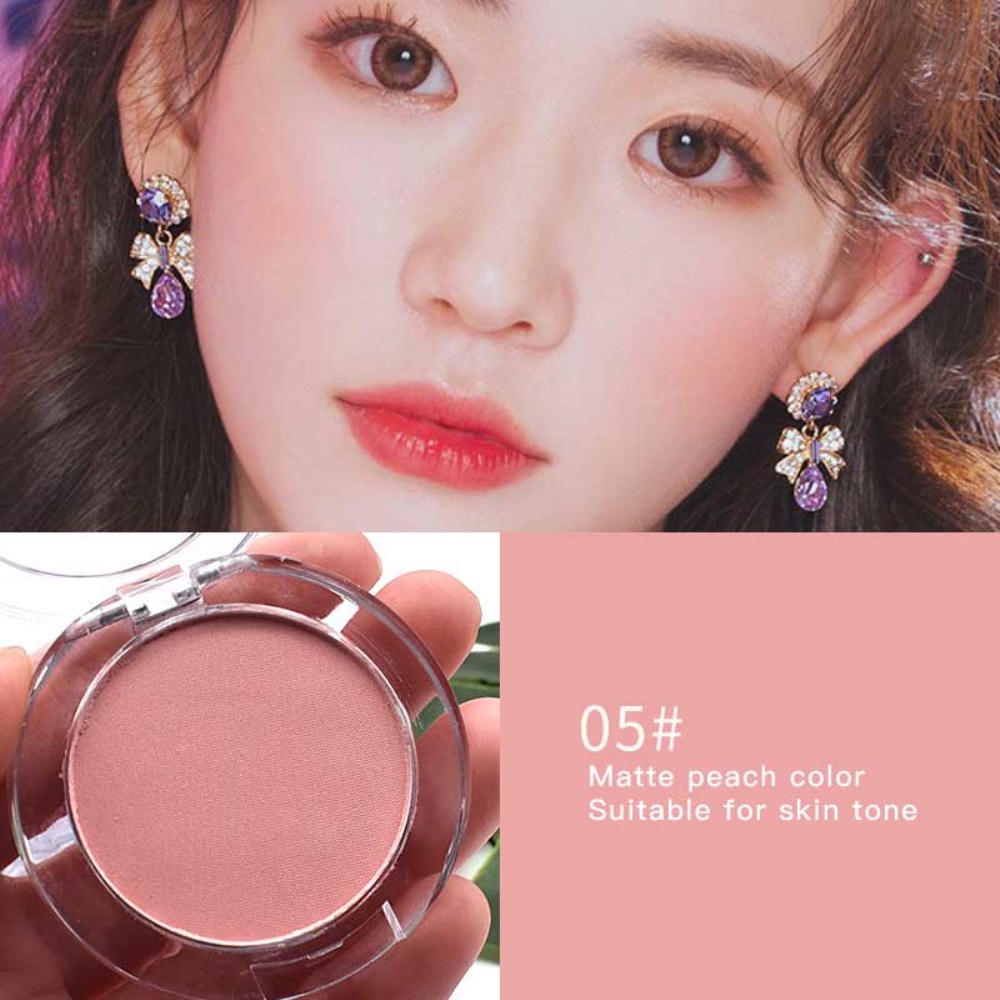 (in stock)Milk Tea Blush Peach Pallete 6 Colors Face Mineral Pigment Cheek Blusher Powder Makeup Professional Contour Shadow Pink