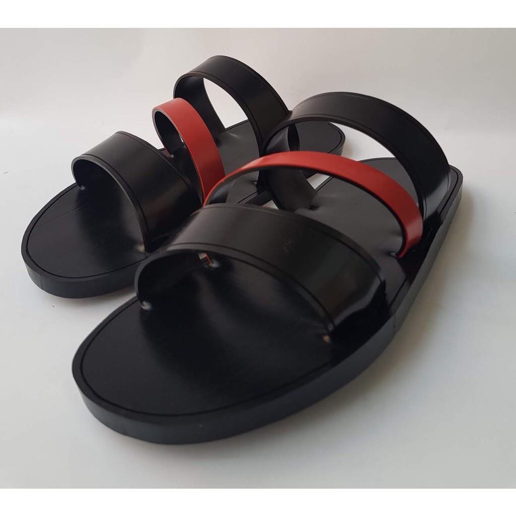 ⚡️[Dép Lốp] Dép cao su Nam 3 quai chéo màu đỏ