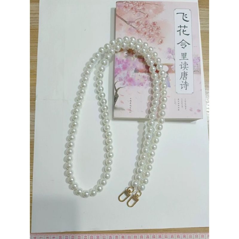 Dây mở rộng dây đeo túi xách ngọc trai nhân tạo 10li dài 120cm sang chảnh