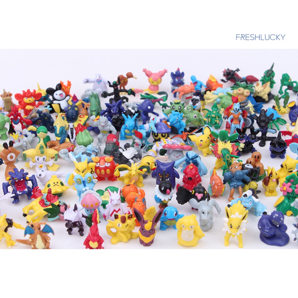 Set 144 mô hình quái vật Pokemon Go bằng nhựa PVC nhiều màu sắc
