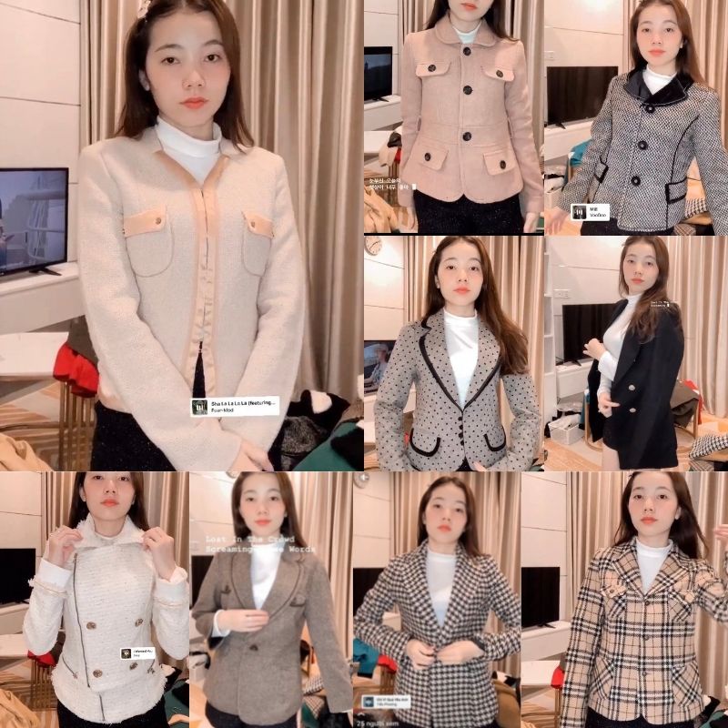 Áo khoác dạ hàn quốc hàng tuyển chọn độc lạ