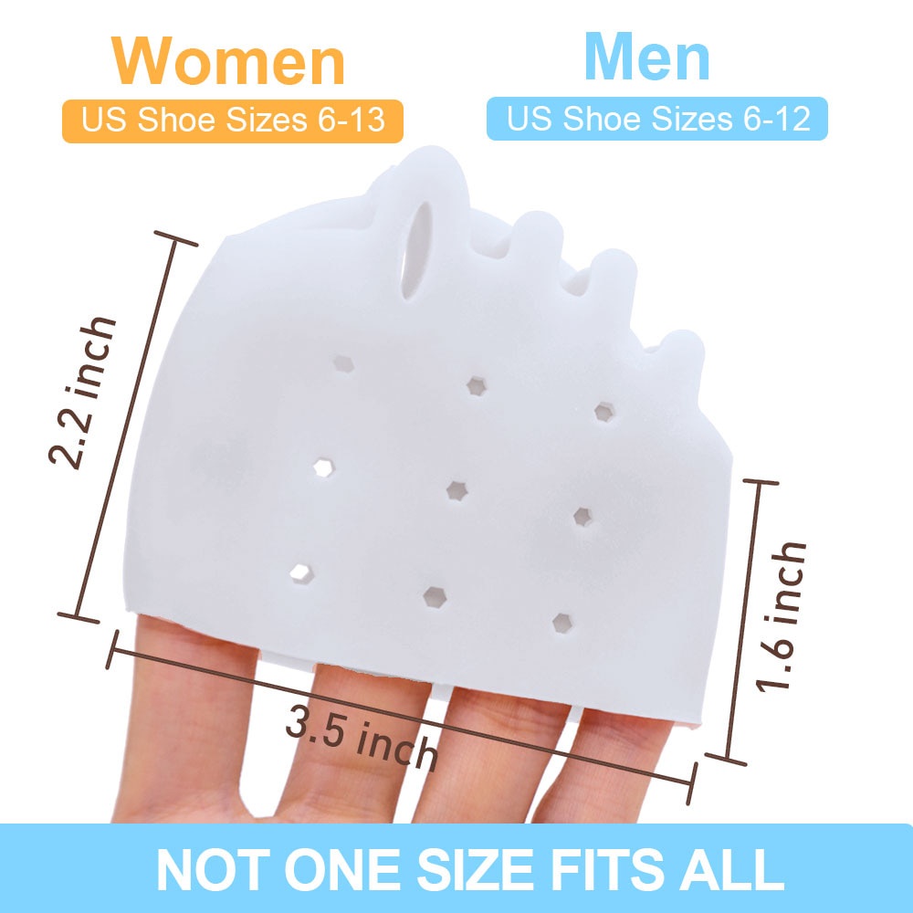 Set 2 Miếng Đệm Silicon Mềm Lót Ngón Chân Chống Trượt