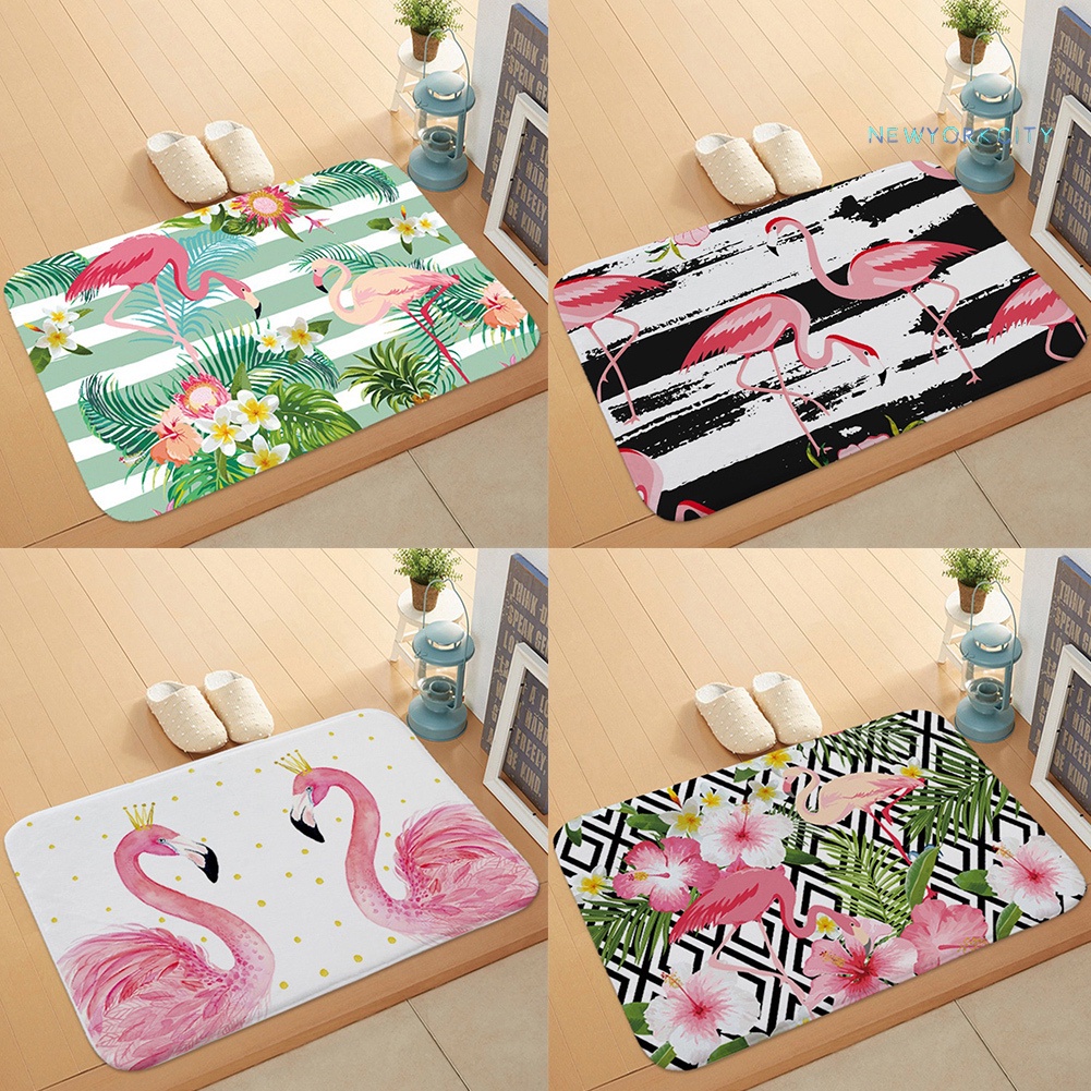 Thảm lót cửa chùi chân Chống Trượt Hình Chim Hồng Hạc