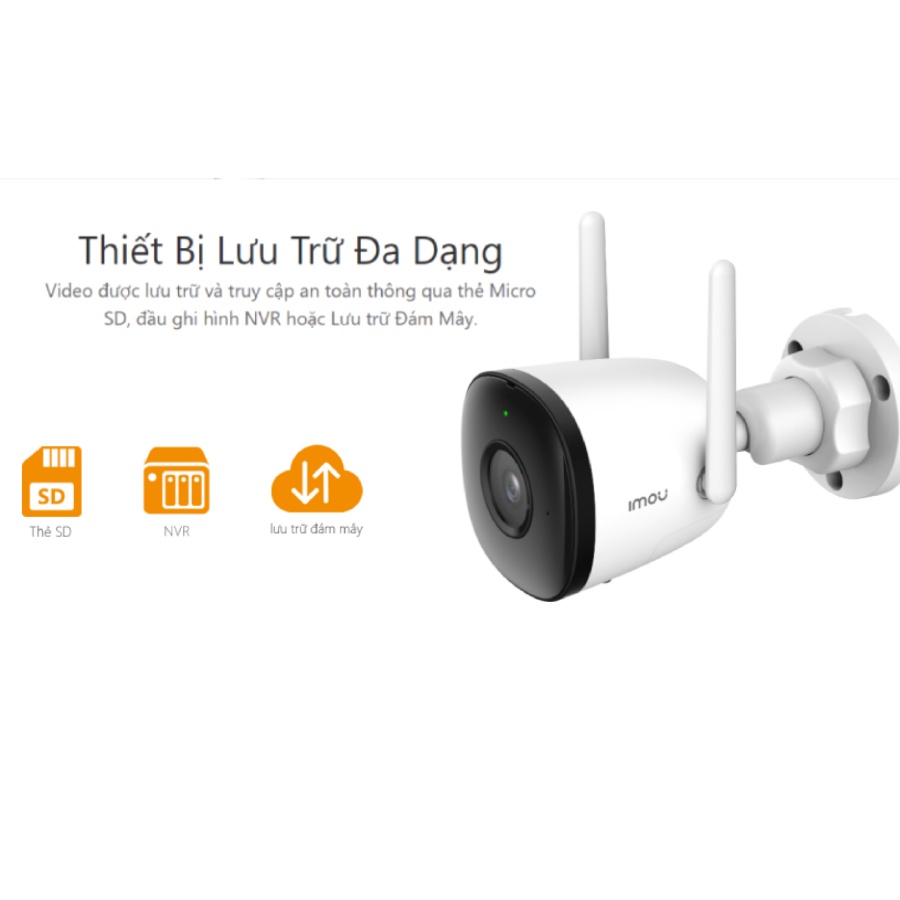 Camera WIFI IMOU Bullet 2C  2MP FullHD - Có Màu Ban Đêm - Tích Hợp Mic Thu Âm - Chống Nước