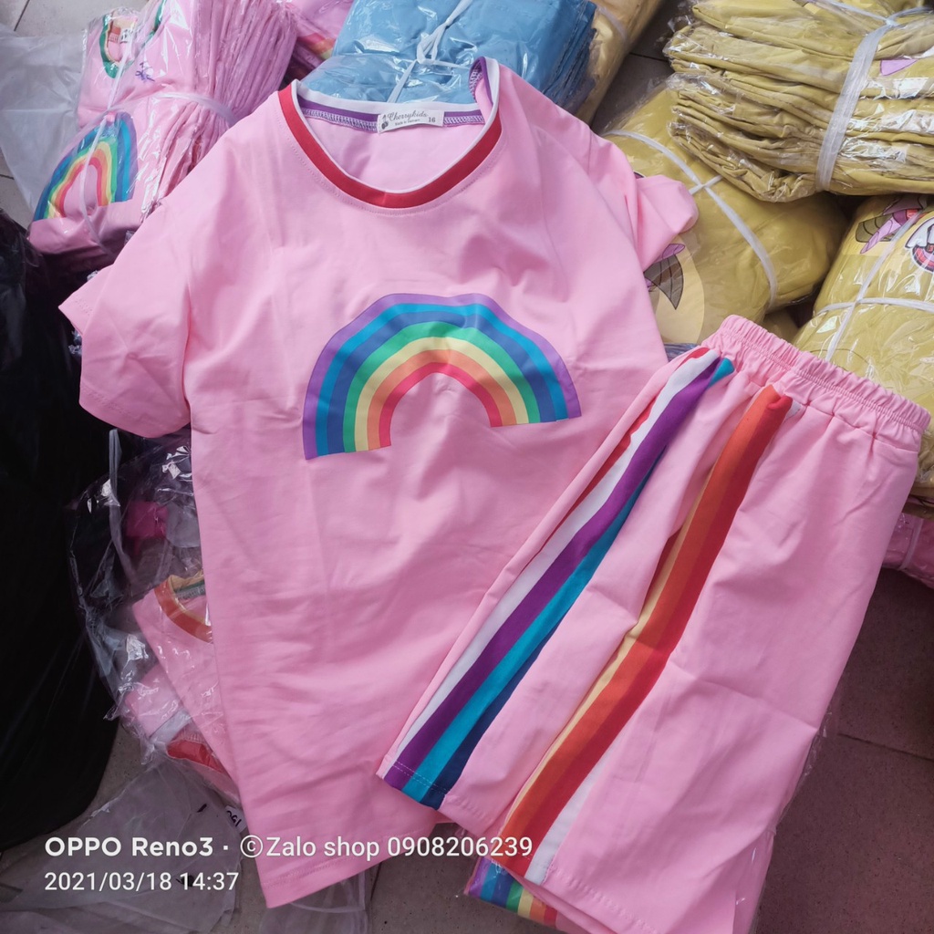 Bộ bé gái chất cotton mát hàng cao cấp size đại 078