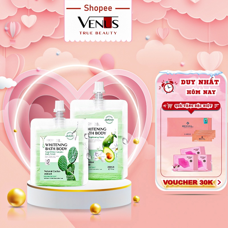 Tắm trắng body ,Gói tắm trắng, tẩy da chết body REBON bật tông cực nhanh an toàn hiệu quả (MUA 1 TẶNG 1) | BigBuy360 - bigbuy360.vn