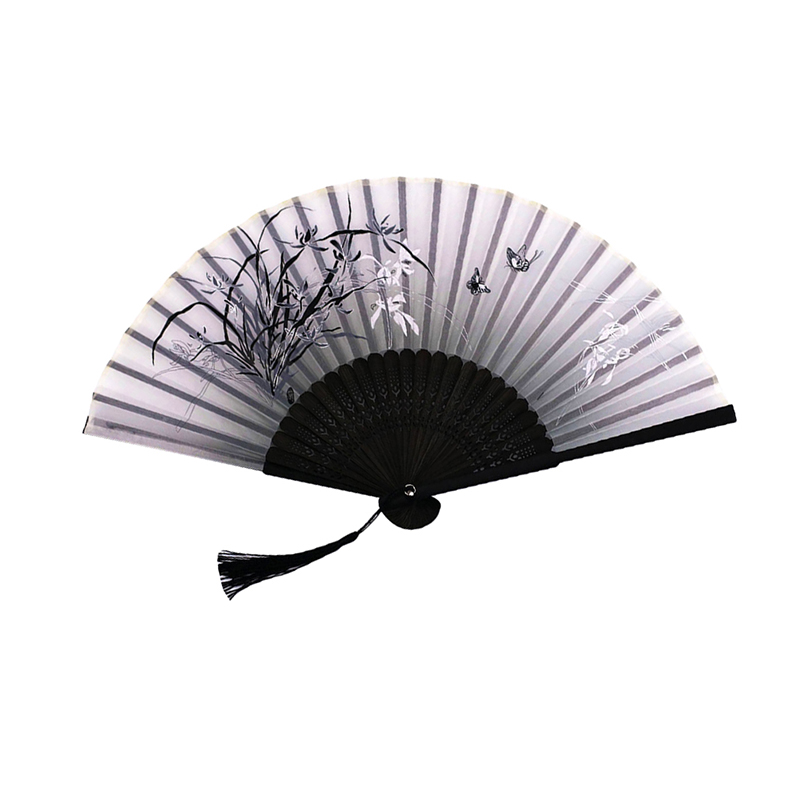 Quạt xếp cầm tay 17.78 cm phong cách Trung Hoa cổ điển