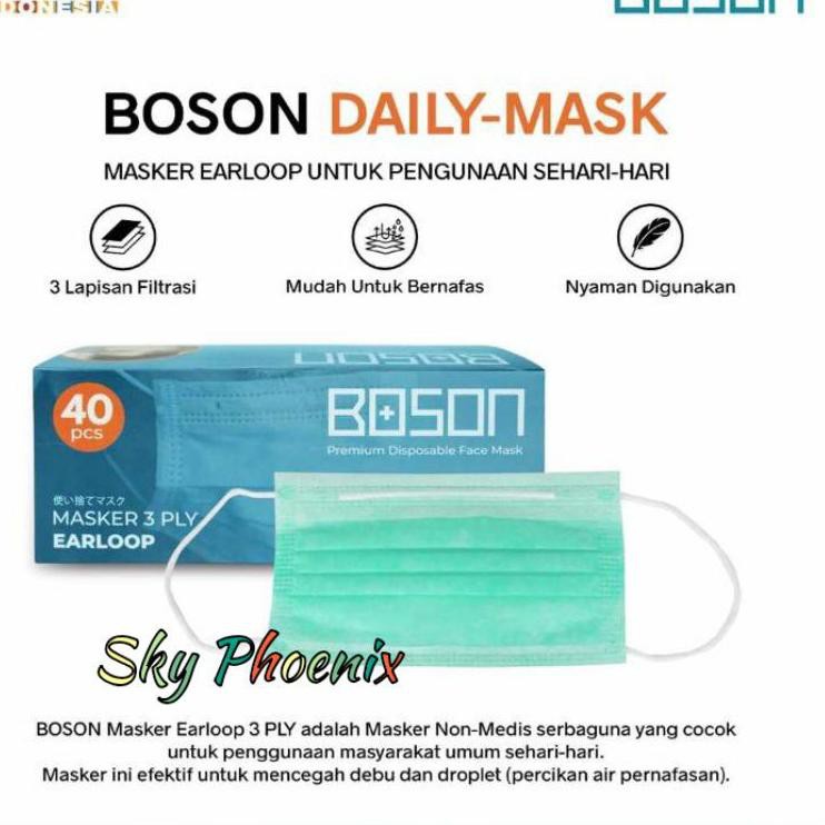 (Hàng Mới Về) Set 40 Mặt Nạ Chăm Sóc Da Mặt Boson Earloop Promo 3 | BigBuy360 - bigbuy360.vn