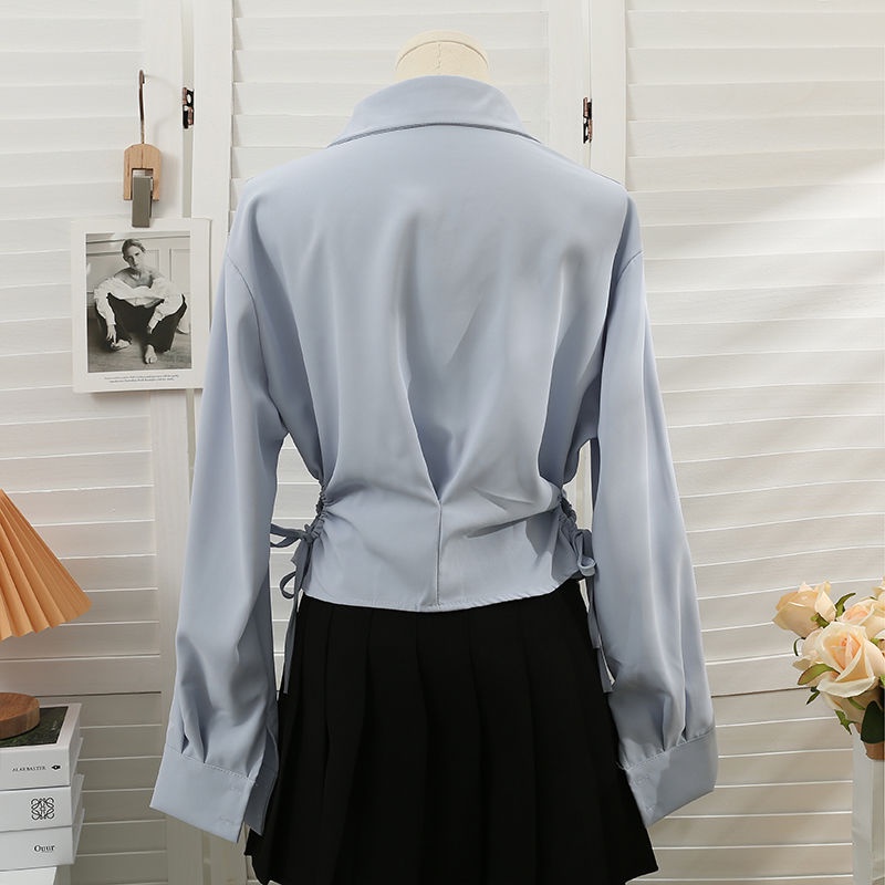 Áo sơ mi BH tay dài dáng rộng phong cách thời trang Hàn Quốc