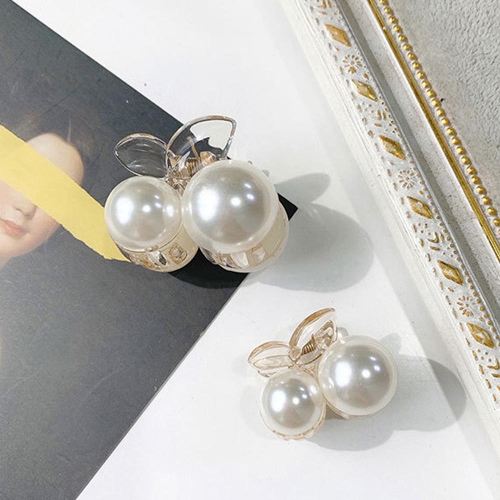 Kẹp tóc kiểu càng cua đính hạt ngọc trai nhân tạo kiểu dáng thanh lịch dành cho nữ