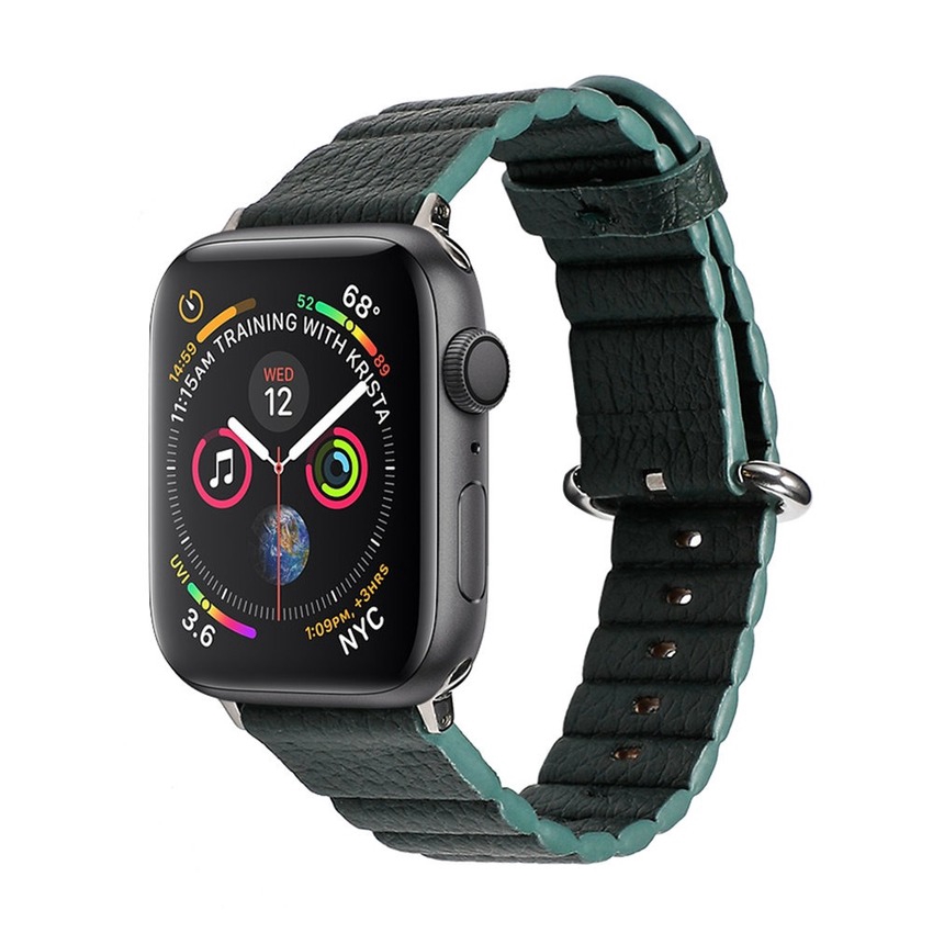 Dây Đeo Bằng Da Thật Kích Thước 44 mm 40mm 38mm 42mm Cho Đồng Hồ Thông Minh Apple Watch Series 6 Se 5 4 3 2 1