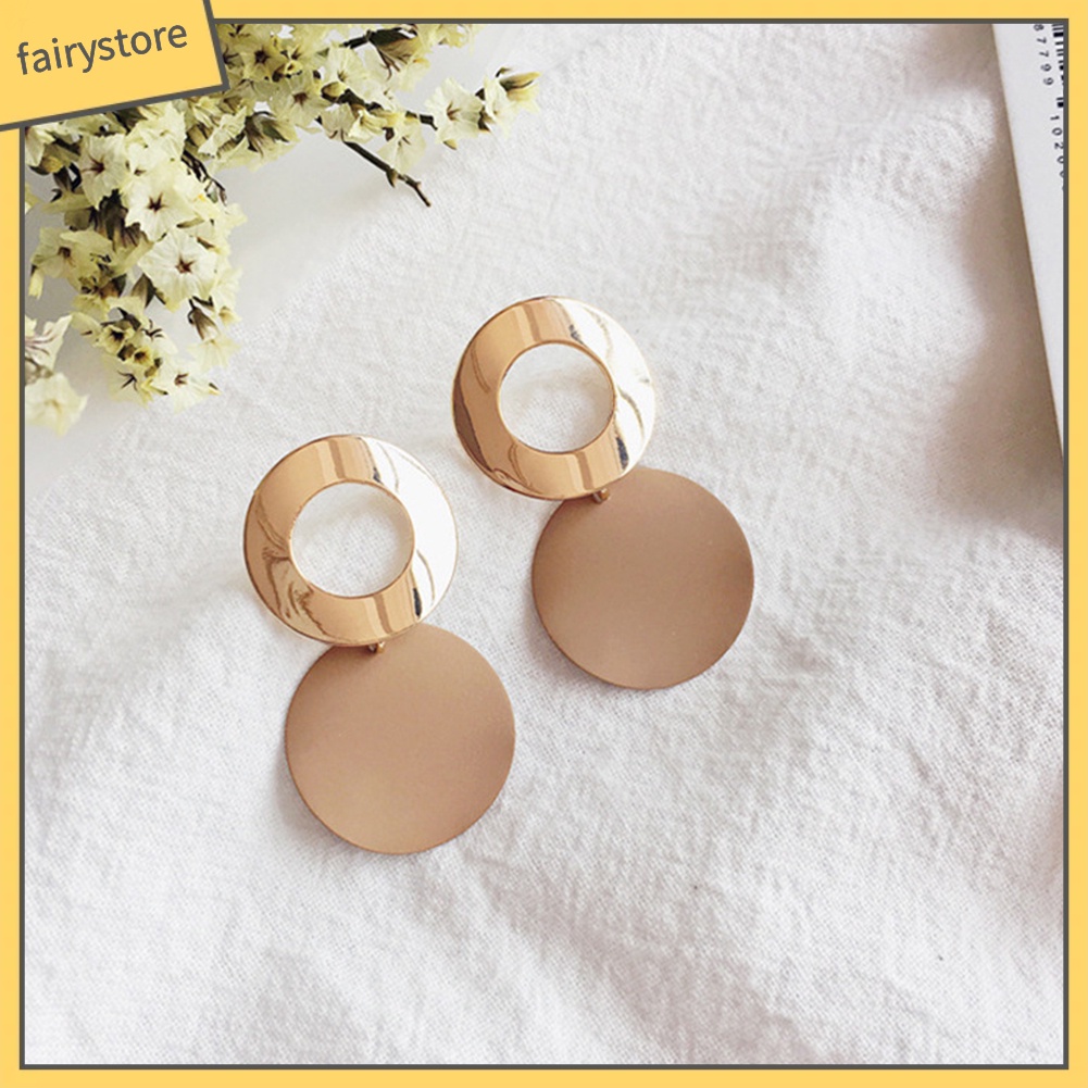 Bộ 2 Đôi Hoa Tai Thiết Kế Hình Học Cá Tính Cho Nữ