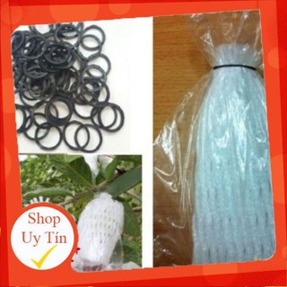 Bộ 100 túi xốp bọc ổi đã lồng sẵn nilon và chun