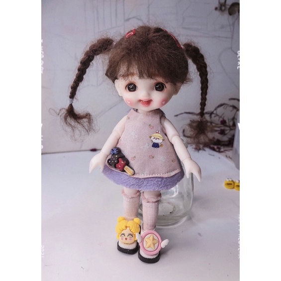Giày búp bê 1/8 gắn charm