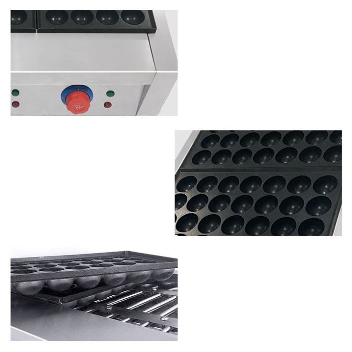 Máy làm bánh bạch tuộc takoyaki Nhật Bản công nghiệp khuôn đôi 56 lỗ