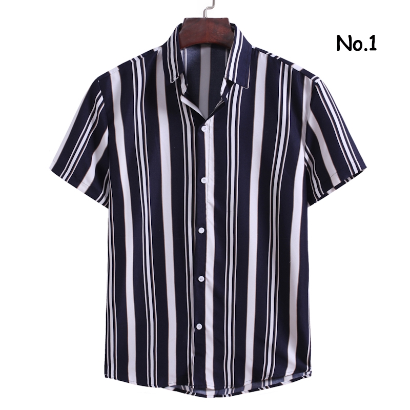 Áo Sơ Mi Tay Ngắn Kẻ Sọc Thời Trang Cho Nam | BigBuy360 - bigbuy360.vn