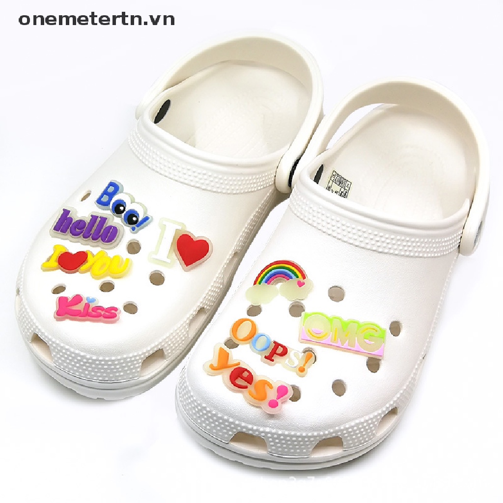 Onemetertn Khóa Giày DIY Dạ Quang Dễ Thương