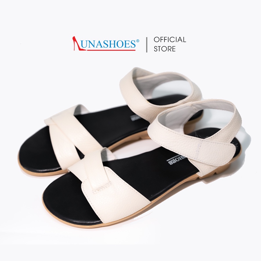 Giày sandan nữ lunashoes 6602 quai hậu nâu, đen, trắng bảo hành 24 tháng hàng vnxk