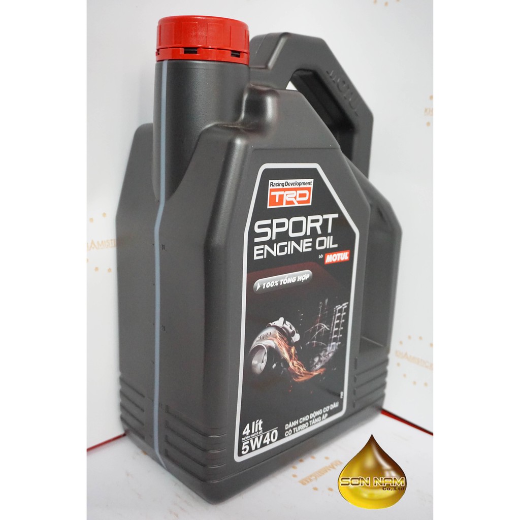 Nhớt Motul ô tô TRD sport engine 5W40 acea C3 api CF 100% tổng hợp 4L máy dầu