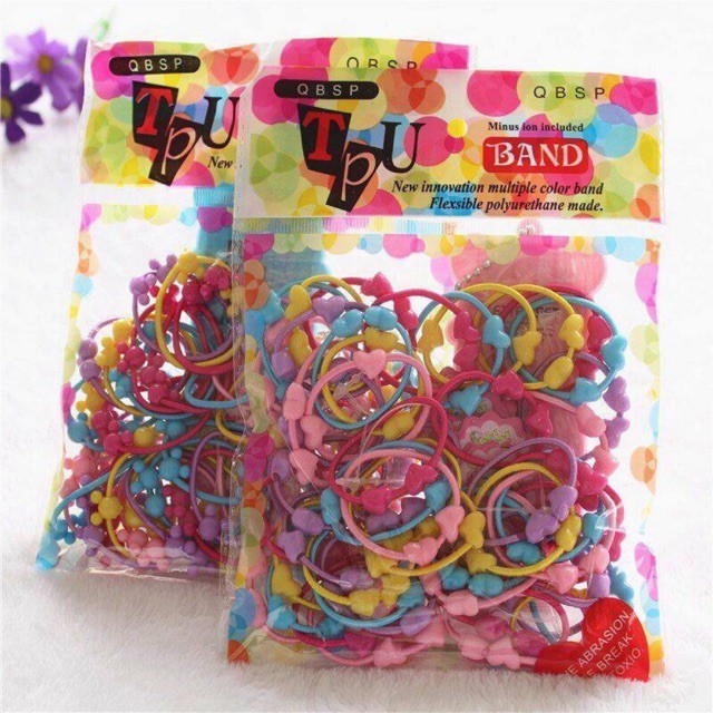 Set 50 Chun Buộc Tóc Cho Bé