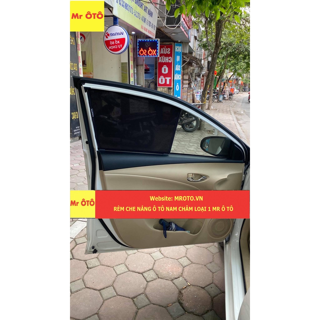 Rèm Che Nắng Xe Toyota Vios Loại 1 Mr.OTO. Bảo Hành 24 tháng. Cam Kết Chuẩn Khít Theo Xe