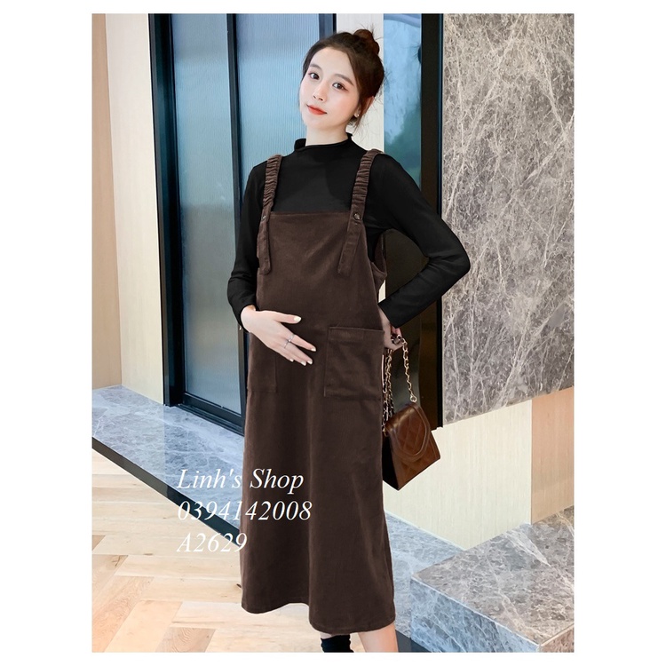 Váy Yếm Rời Mặc Ngoài Nhung Tăm Dày Dặn A2629
