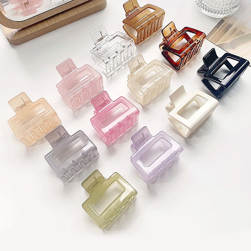 Kẹp gắp tóc hình vuông thời trang retro Hàn Quốc