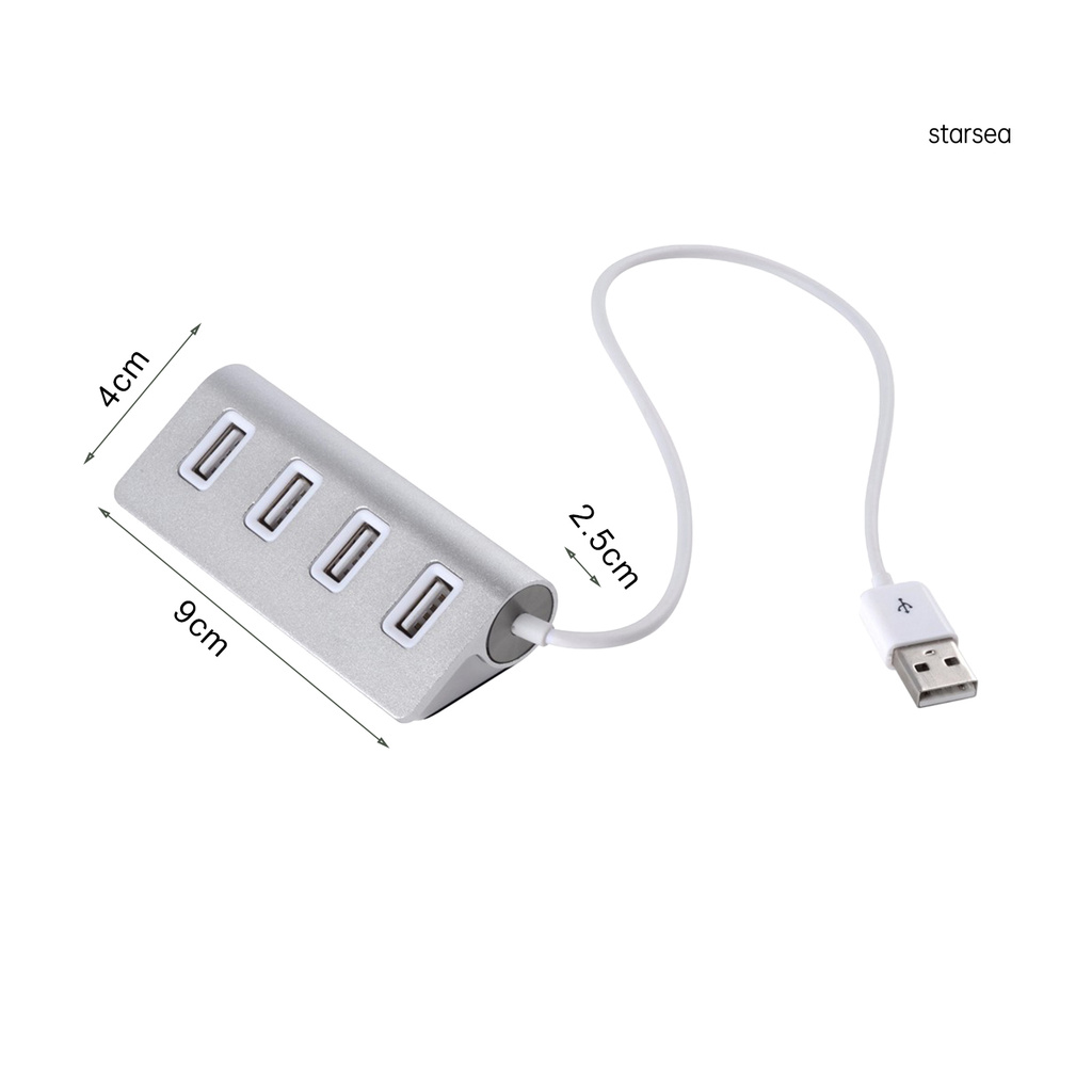 Bộ Hub Dây Usb 2.0 Bằng Hợp Kim Nhôm Đa Năng Tương Thích Với Máy Tính