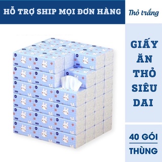 Giấy ăn thỏ trắng siêu dai thùng 40 gói