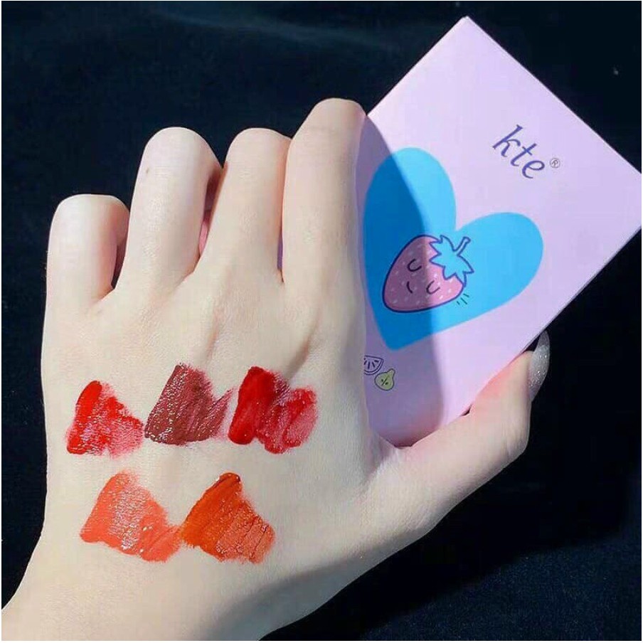 Set 5 Son Kem KTE FLUFFY MATTE LIP GLAZE Tone Màu Siêu Xinh