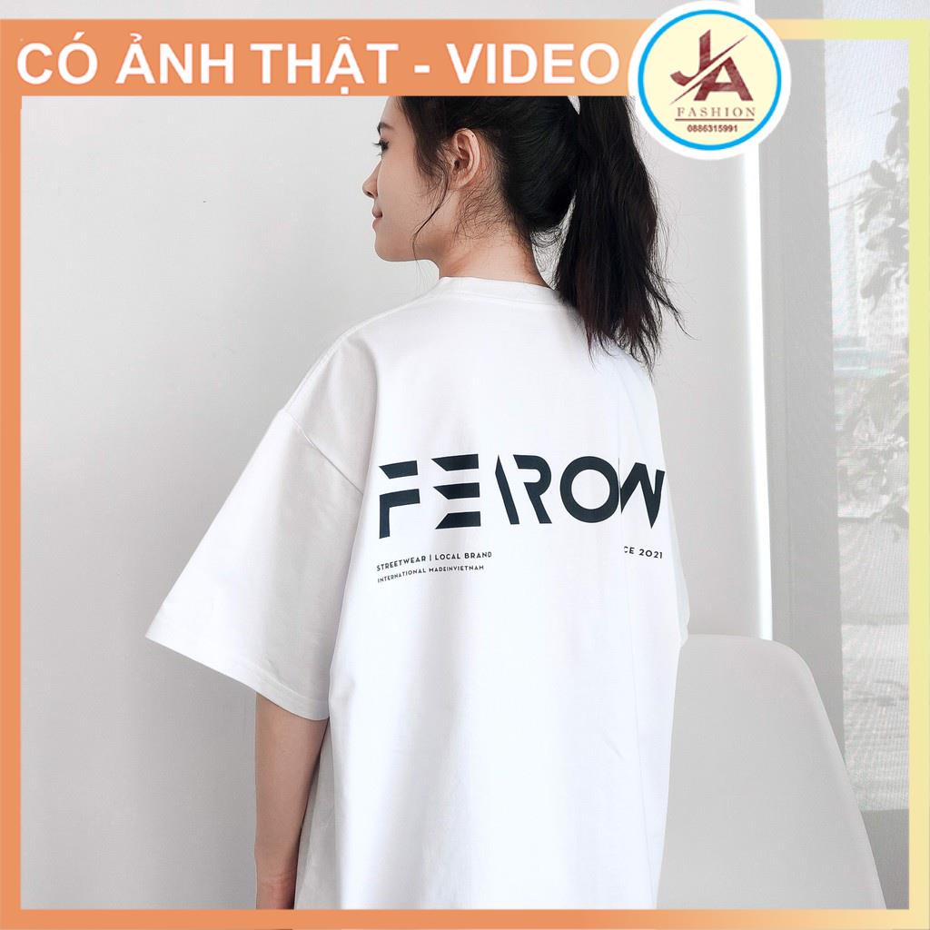 Áo thun Signature FEAROW Đen/Trắng , áo phông unisex form rộng nam nữ chất cotton