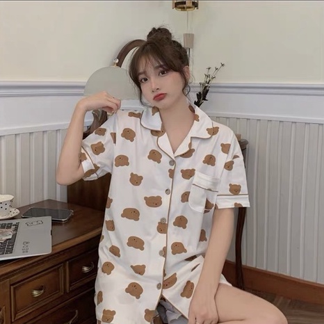 Đồ Bộ Pijama  Bộ Ngủ mặc nhà Cộc tay dễ thương , chất liệu kate thái mềm mịn thoáng mát