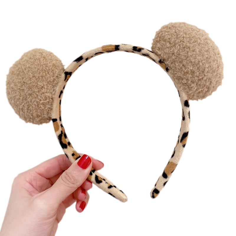 Băng Đô Tai Gấu Họa Tiết Da Báo Dễ Thương