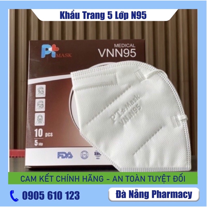 [Hộp 10 Cái] Khẩu Trang N95 5 Lớp Hàng Công Ty Phương Tuyên Chuẩn Chất Lượng