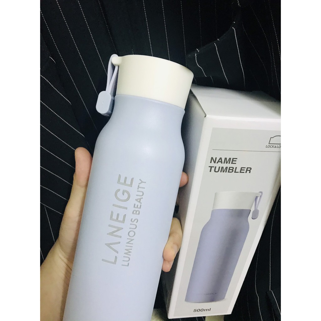 Bình giữ nhiệt Lock&Lock  Laneige Name Tumbler 500ml màu xanh  bản Lumious hàng giới hạn