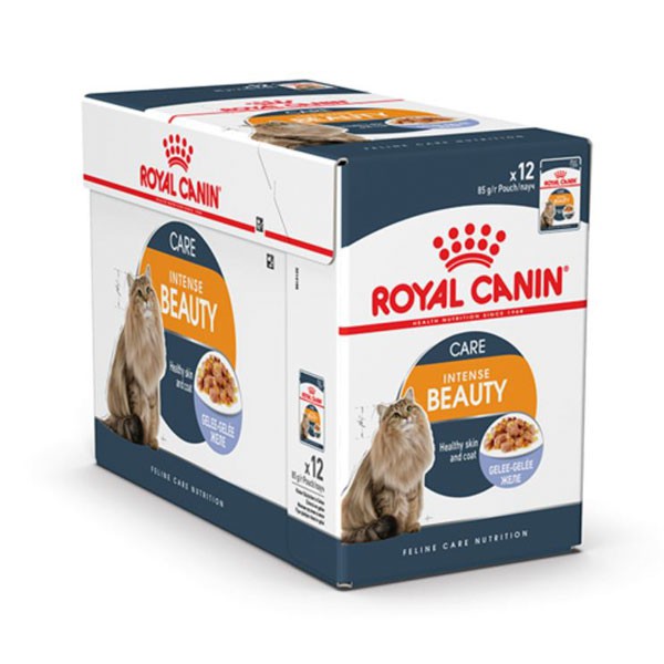 Thức ăn hạt ướt chăm sóc da, lông cho mèo Royal Canin Intense 85g