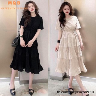 Vầm bầu váy bầu công sở dáng dài free size