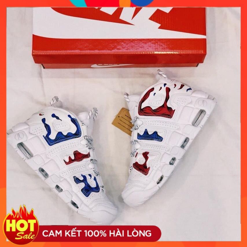 Giày Sneaker Nam Nữ Uptempo Viền Màu (fullbox)