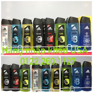 Sữa tắm gội cho nam 3in1 ADIDAS 400ml của Pháp
