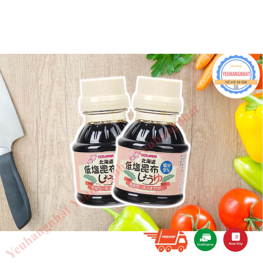 [NHẬT BẢN] Nước tương Tảo Bẹ Kids and Mama 100ml