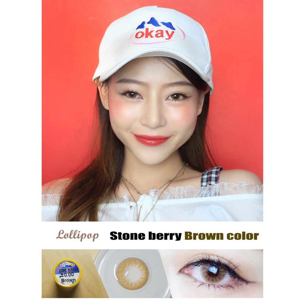 Lens nâu giãn vừa Stone Berry 0 độ