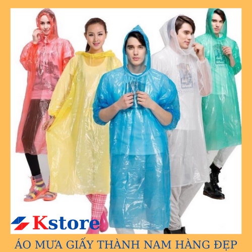 Combo 10 Áo Mưa Giấy Thành Nam Nhiều Màu Sắc Đi Đường Đi Phượt Tái Sử Dụng Được Nhiều Lần